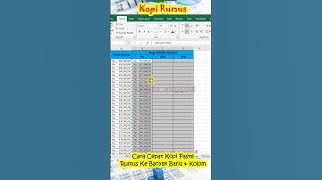 Pake Shortcut Ini untuk Copy Paste Rumus Dengan Cepat ke Banyak Baris dan Kolom di Excel  #Tipsexcel