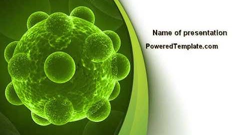 Virus Under An Electron Microscope PowerPoint Template by PoweredTemplate.com