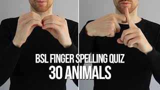 BSL Finger Spelling Quiz for Beginners: 30 Animals screenshot 5