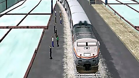 Train Sim - Mountain Pass Using Amtrak P42 - Simulasi Kereta Api