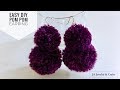 Easy DIY pom pom earring with Pom Pom maker || JA Jewelry &amp; Crafts