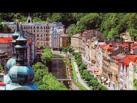 Karlovy Vary - The Colourful Czech Spa Town • 4K 60FPS HDR Walking Tour