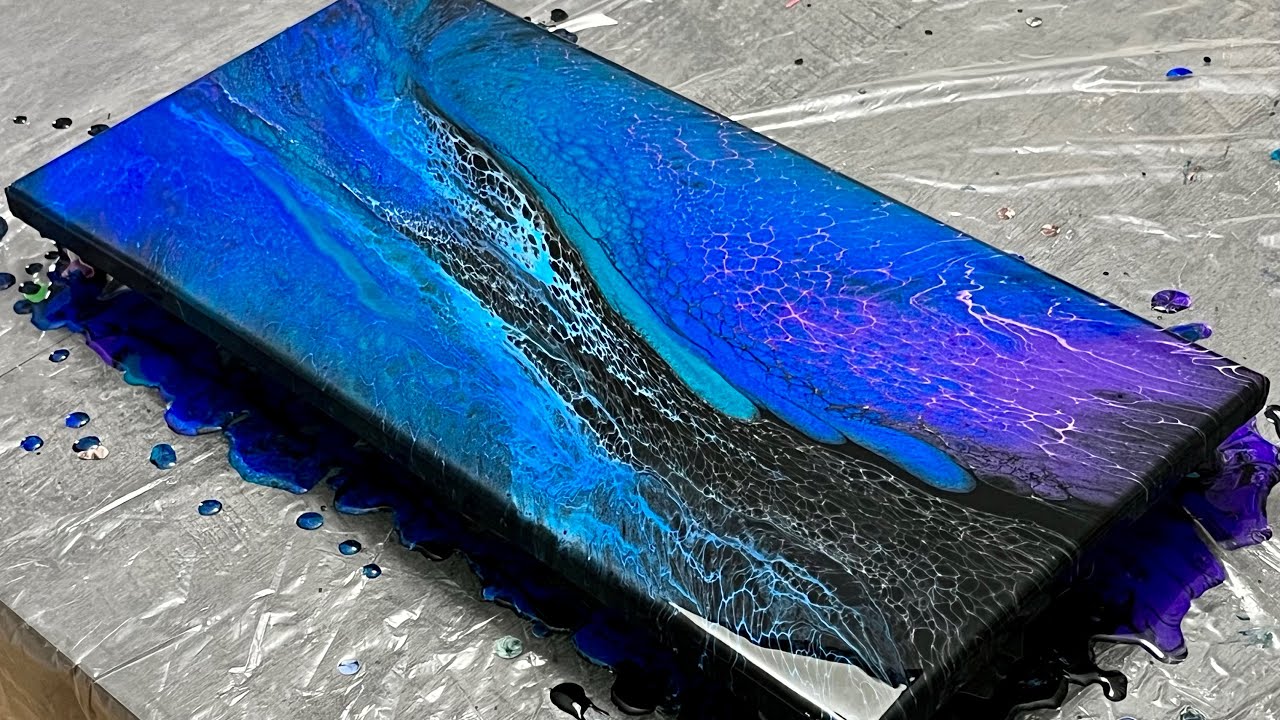 Gorgeous Metallic Swipe With A Surprise! | Acrylic Pouring - YouTube