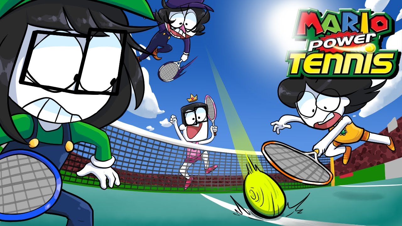 Playing Tennis Powerfully In Mario Power Tennis