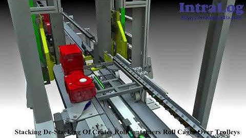 Stacking De Stacking Of Crates RollContainers Roll Cages Over Trolleys