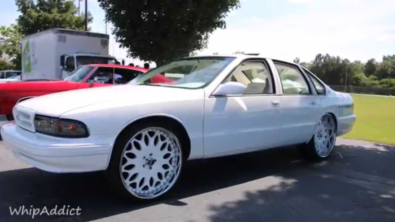 Whipaddict 96 Chevrolet Impala Ss Squattin White Forgiato Granos White On White