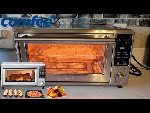 COMFEE' Air Fryer Toaster Oven Combo, FLASHWAVE™ Rapid-Heat