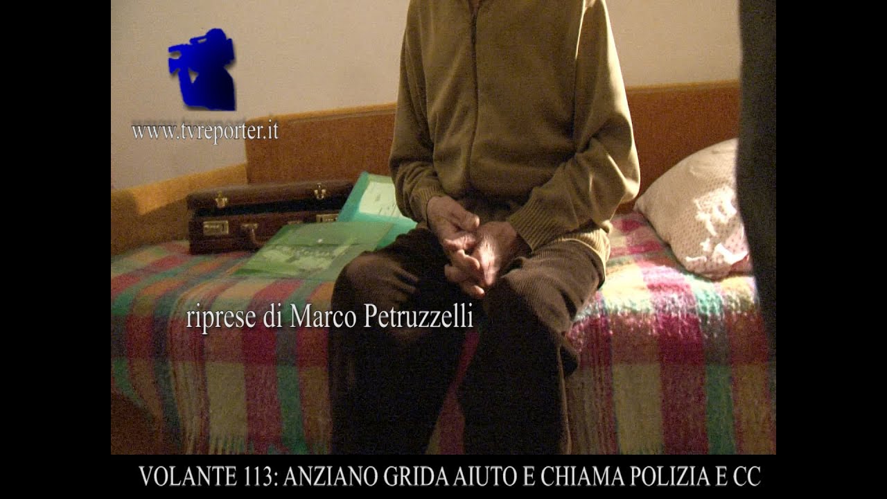 VOLANTE 113: ANZIANO GRIDA AIUTO E LANCIA SOS PER UNA CASA DI RIPOSO