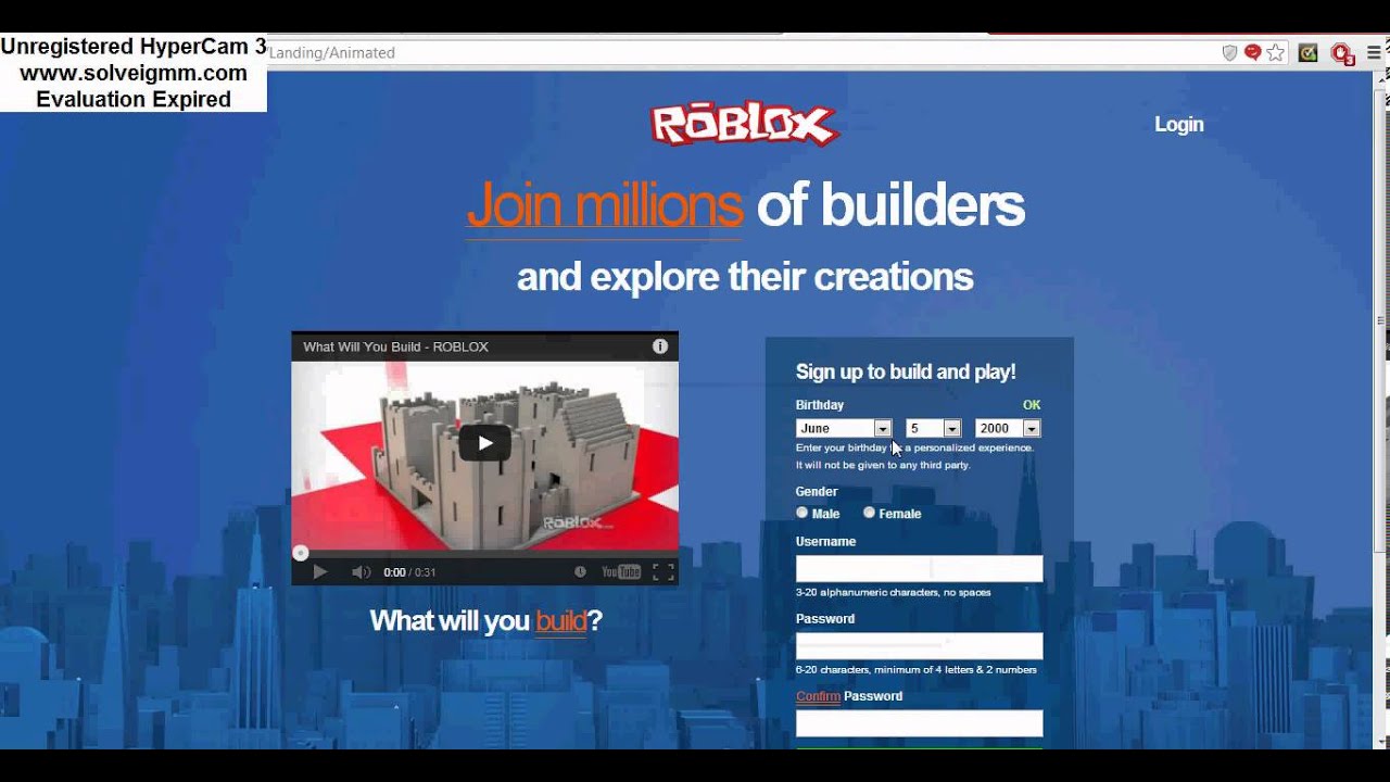 How To Sign Up On Roblox 2013 Updated Youtube