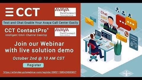 Text and Chat Enable your Avaya Call Center Webinar 2nd Oct 2019