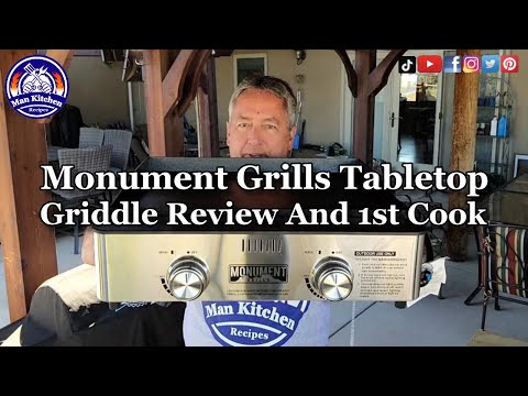 Monument Grills 56000 2-Burner Portable Table Top Propane GAS Griddle in Stainless Steel