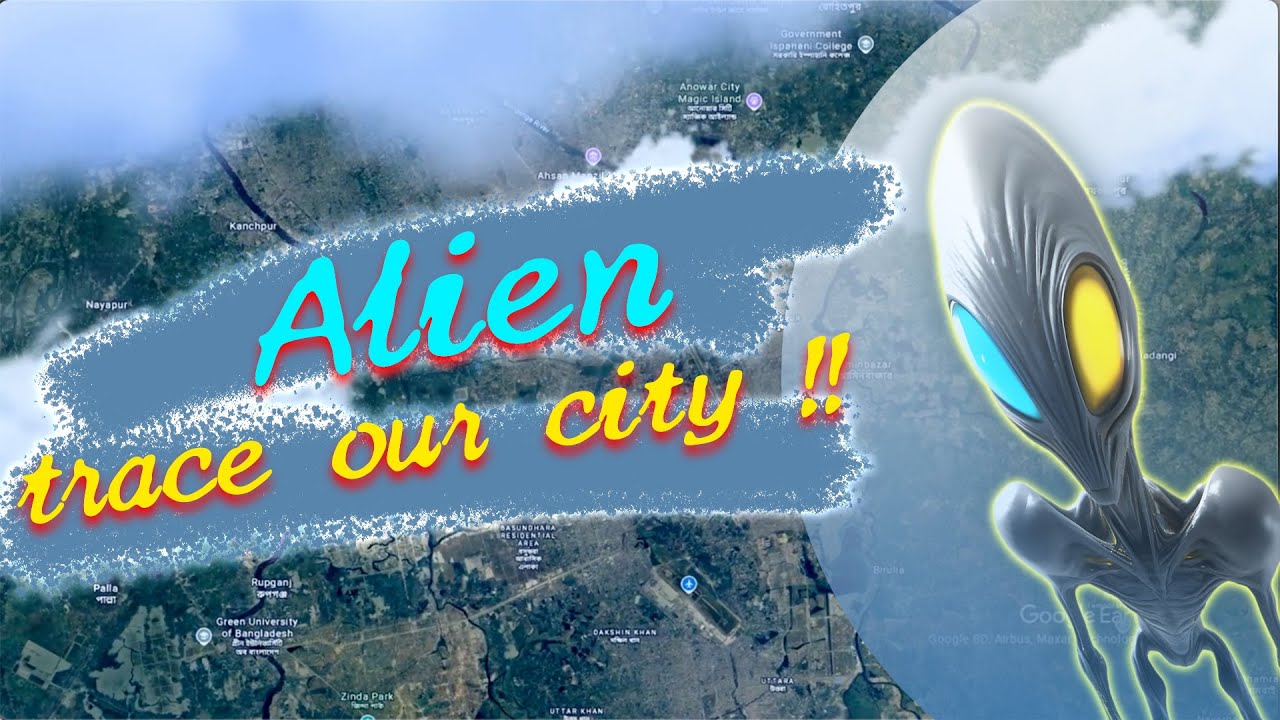 alien trace our city !! after effect II studio earth.