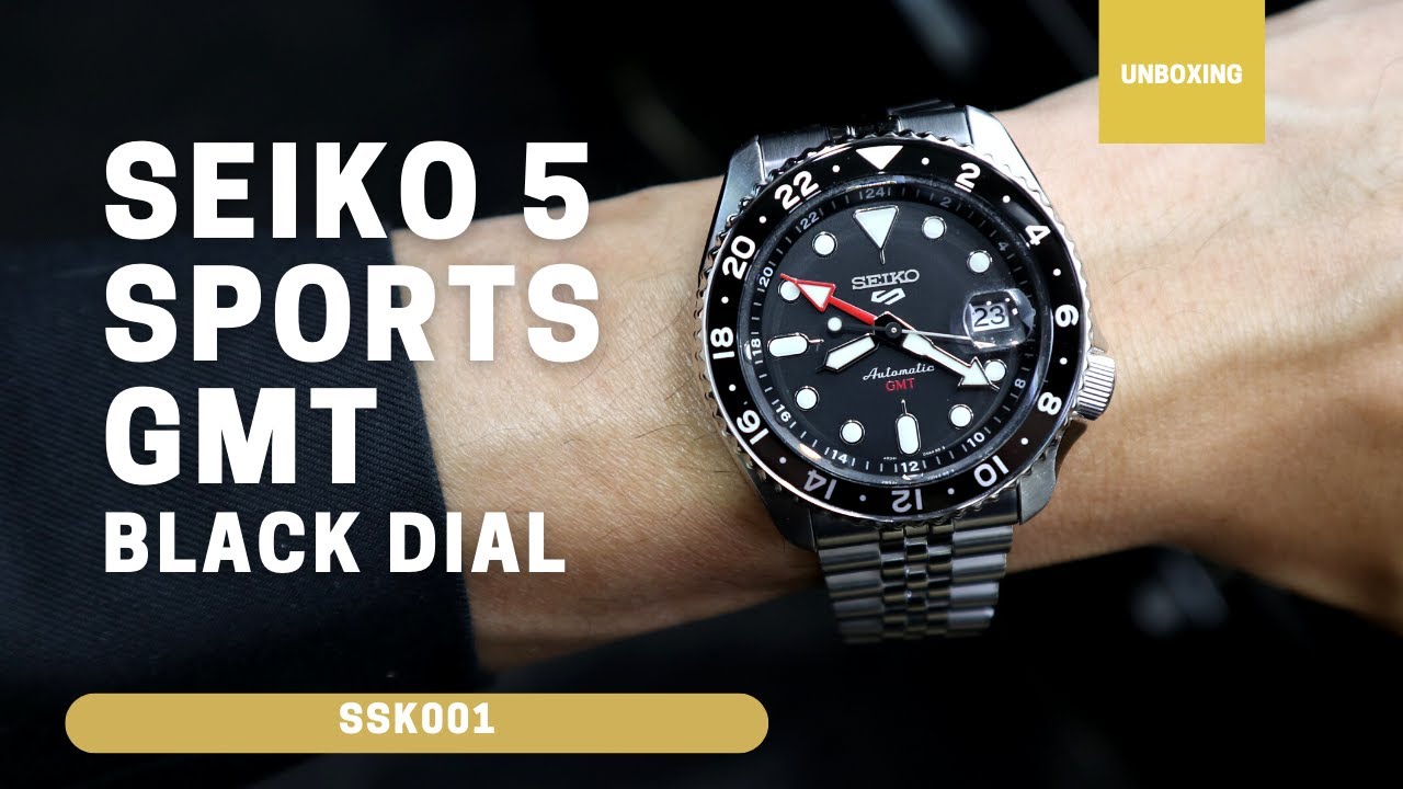 Seiko 5 Sports GMT black dial SKX SSK001 SSK001k1