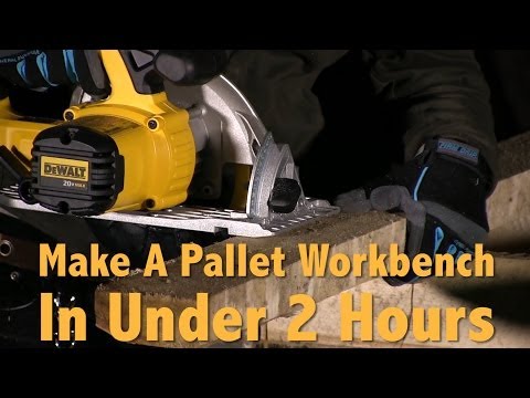 how to make a diy pallet workbench in under 2 hours