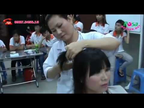 Video Cắt tóc ngang so le tầng cao - youtube