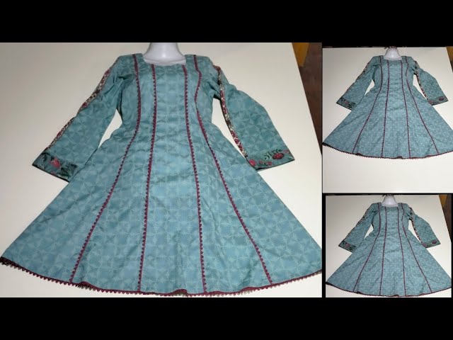 Anarkali Frock कैसे बनाएं || Full kalidar Frock Stitching / गले से कली  Start - YouTube