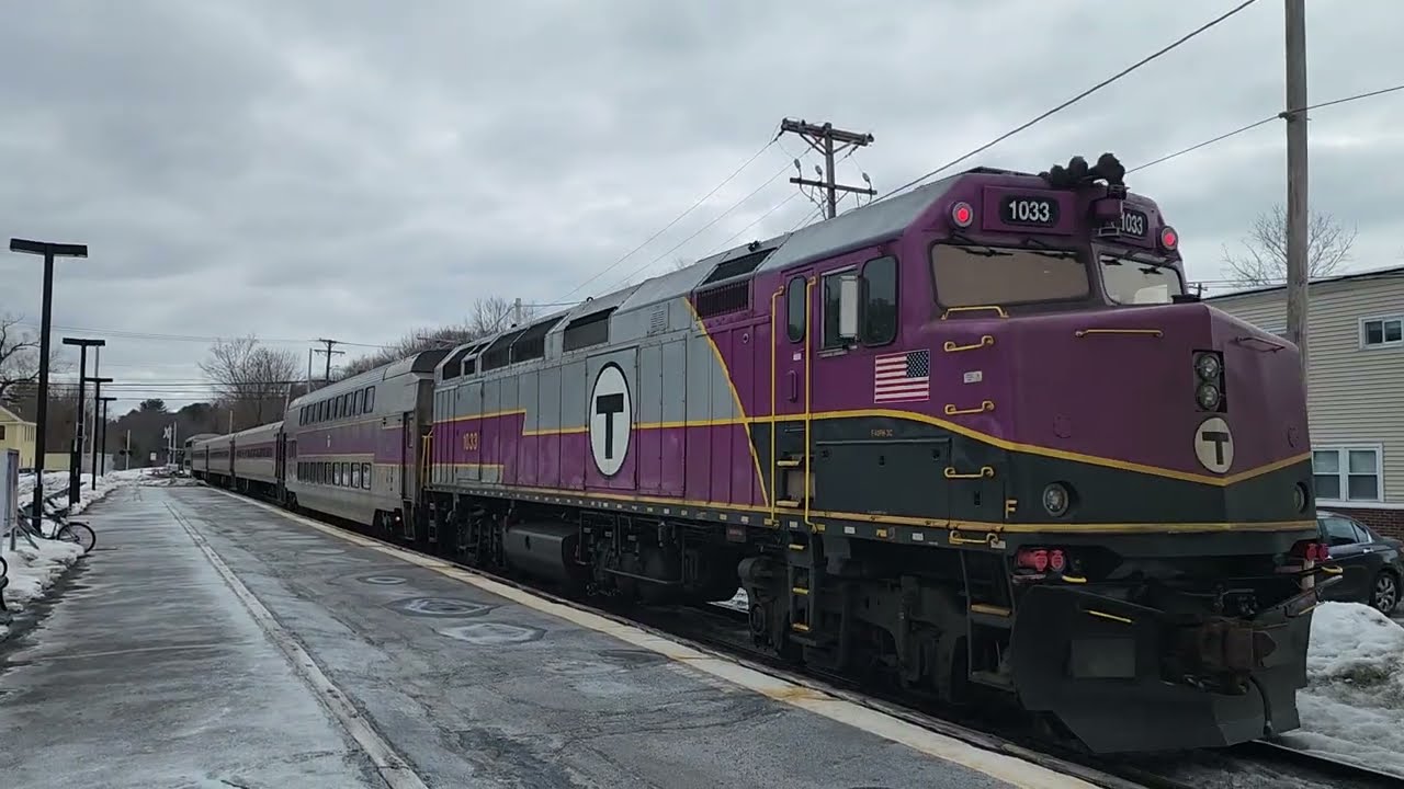 MBTA 1033 Cab Car 1708 in Balardvale MA 