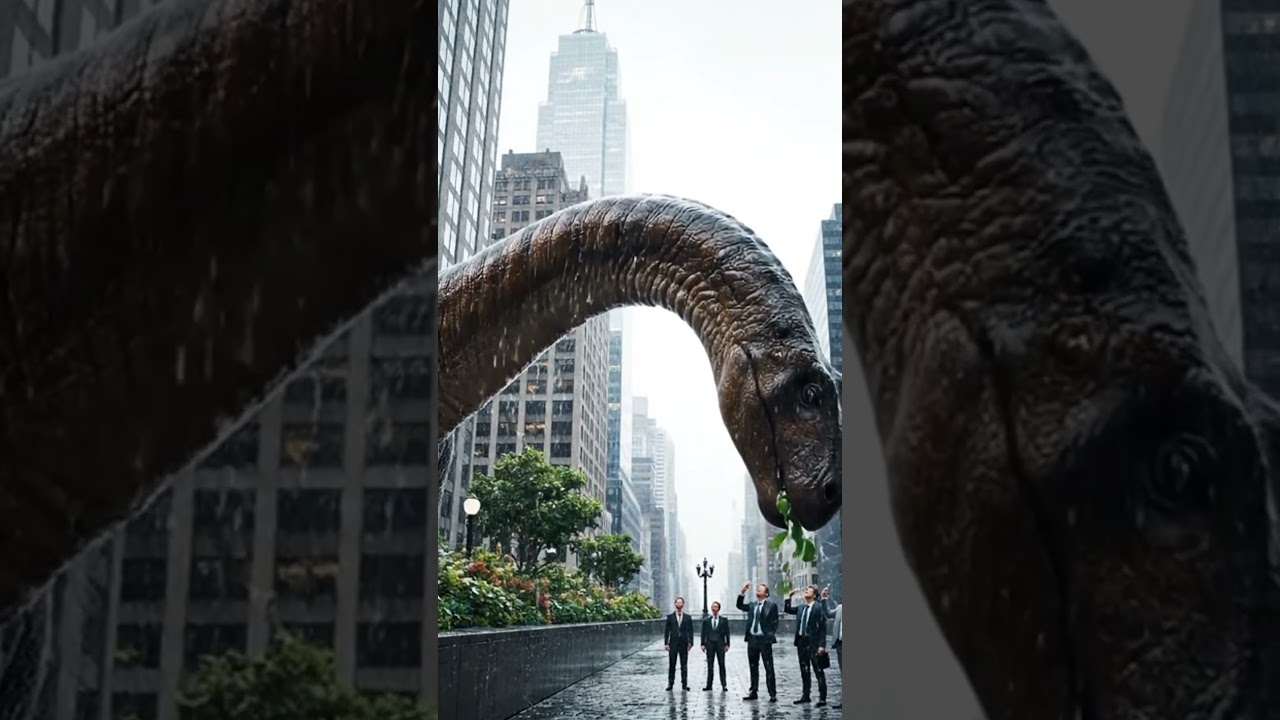 Dino Takes NYC — A colossal dinosaur rampages t 