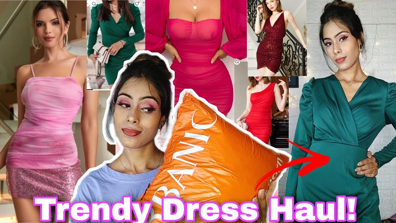 URBANIC Dress Haul Urbanic Partywear dress haul Urbanic try on haul