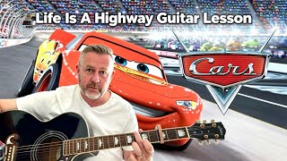 Life Is A Highway – Acoustic Guitar Lesson Capo 3rd Fret Rascal Flatts Disney Cars Movie Soundtrack