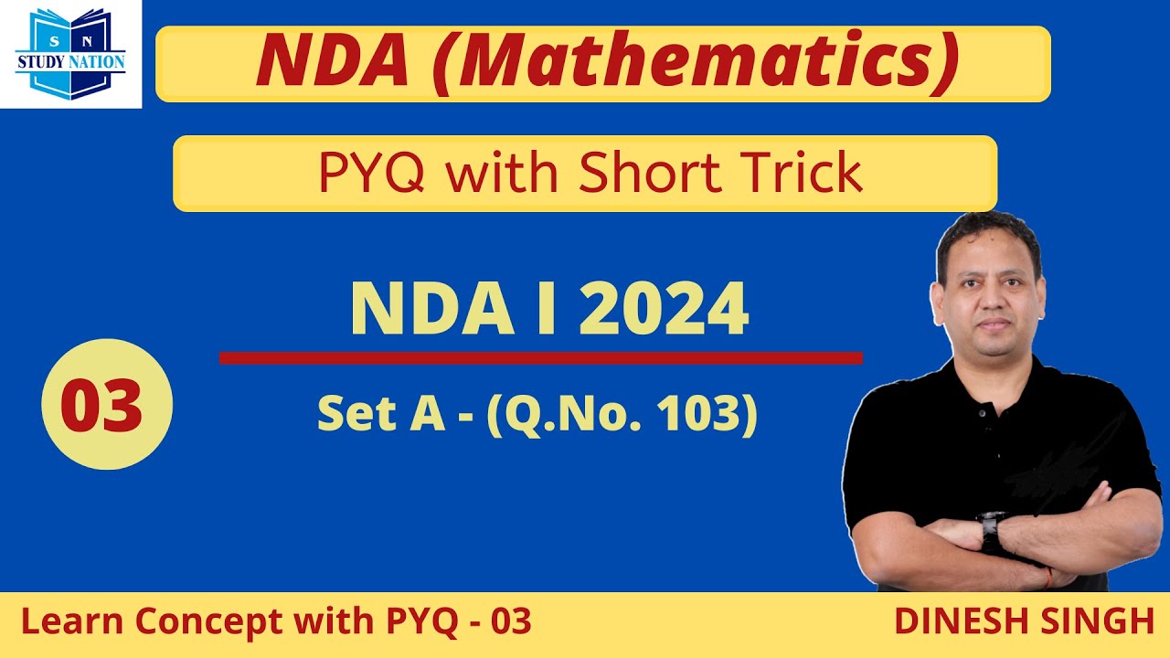 Learn NDA Mathematics Concept with PYQ - 03 (Regression Line) - YouTube
