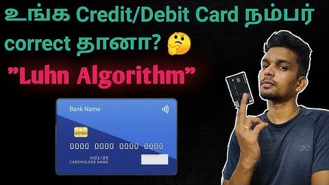 How to check your Credit/Debit card number is valid? | Maths | Luhn Algorithm | Mr.Vaathi