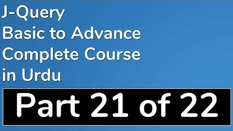 21 How to create Animation Queue in JQuery in Urdu - JQuery Tutorial in Urdu (Basic to Advance)