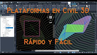 Plataformas, Explanacion, Nivelacion en Civil 3d  Calculo del movimiento de tierra