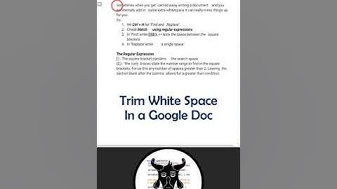 Trim extra whitespace in a Google Doc