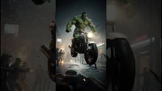 Hulk की खतरनाक बाइक राइड 😨💥 | Hulk Action Short | AI 3D Video #trending #aivideo #hulk #shortsvideo