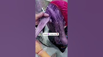 Màu nhuộm tóc cả đỏ cả tím đây ạ. Hãy đố gì khó hơn đi ạ #shorts
