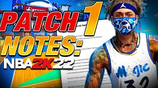 NBA 2K22 PATCH 1 NOTES: GAMEPLAY CHANGES?