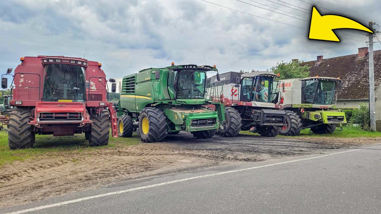 Kosimy Pszenicę Na 3 Kombajny! - Utopiłem Rostela.. Trudne Żniwa