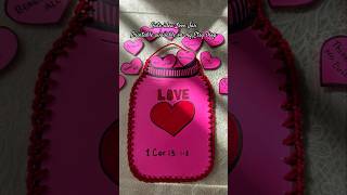Cute Love jar 1 Cor 13:4-8 Bible verse #shorts #craft #handcraft #valentines #loveis #1corinthians13