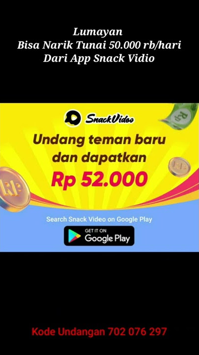 Lumayan Dapat 50.000/hari / #SnackVideo