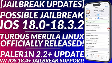 [UPDATES]Possible iOS 18.0-18.3.2 Jailbreak | Palera1n 2.2 Jailbreak | Turdus Merula Linux Downgrade