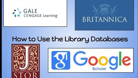 How to Use the Library Databases
