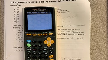 Using TI-84 plus to calculate linear regression equation and r