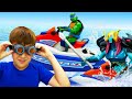 Видео про игрушки: Черепашки Ниндзя в плену! Чиним Водный мотоцикл для Леонардо и спасаем их!