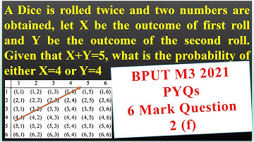 BPUT MATHEMATICS III 2021| Solution of 2021 Question Paper| 2 f) Conditional Probability Example