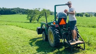 Homemade Sod Cutting Rig  AMAZING Rolling Technique!