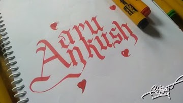 Calligraphy with chisel tip marker | Neat and clean handwriting with markers | Aaru Ankush | RK Artz