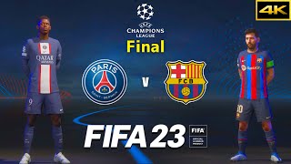 FIFA 23 - PSG vs. FC BARCELONA - Ft. Dembélé, Messi - UCL Final - PS5™ [4K]