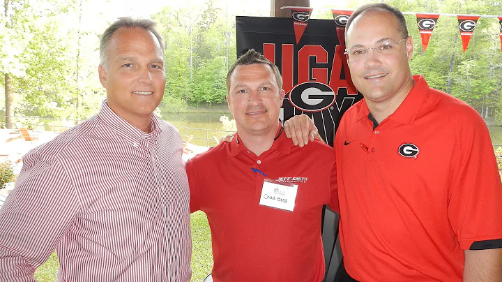 Chad Goss talks with Coach Mark Richt