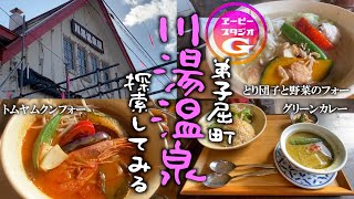 川湯温泉駅探索してみる「摩周のあいす・川湯温泉駅・すずめ食堂（トムヤムクンフォー・グリーンカレー・とり団子と野菜のフォー）」（北海道弟子屈町・川湯温泉）