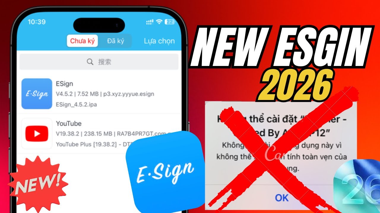 [HOT] Cách Tải Esign Free Chặn Thu Hồi và Cài File iPA Mới Nhất 2026 trên iPhone | Tấn Vương ios
