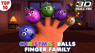 The Finger Family Christmas Ball Family Nursery Rhyme | Christmas Finger Family Songs