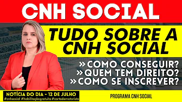 Como se cadastrar no CNH Social?