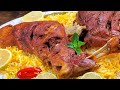 طبخ لحم خروف حنيذ بالطريقه اليمنيه  مع وصفه الرز Roasted lamb meat Haneeth yemeni