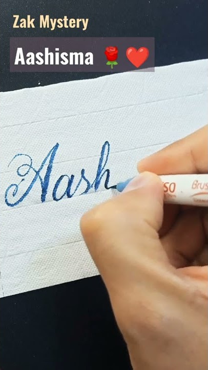 aashisma -Comment your name Calligraphy Writing #shorts #zakmystery #calligraphy #handwriting #chill